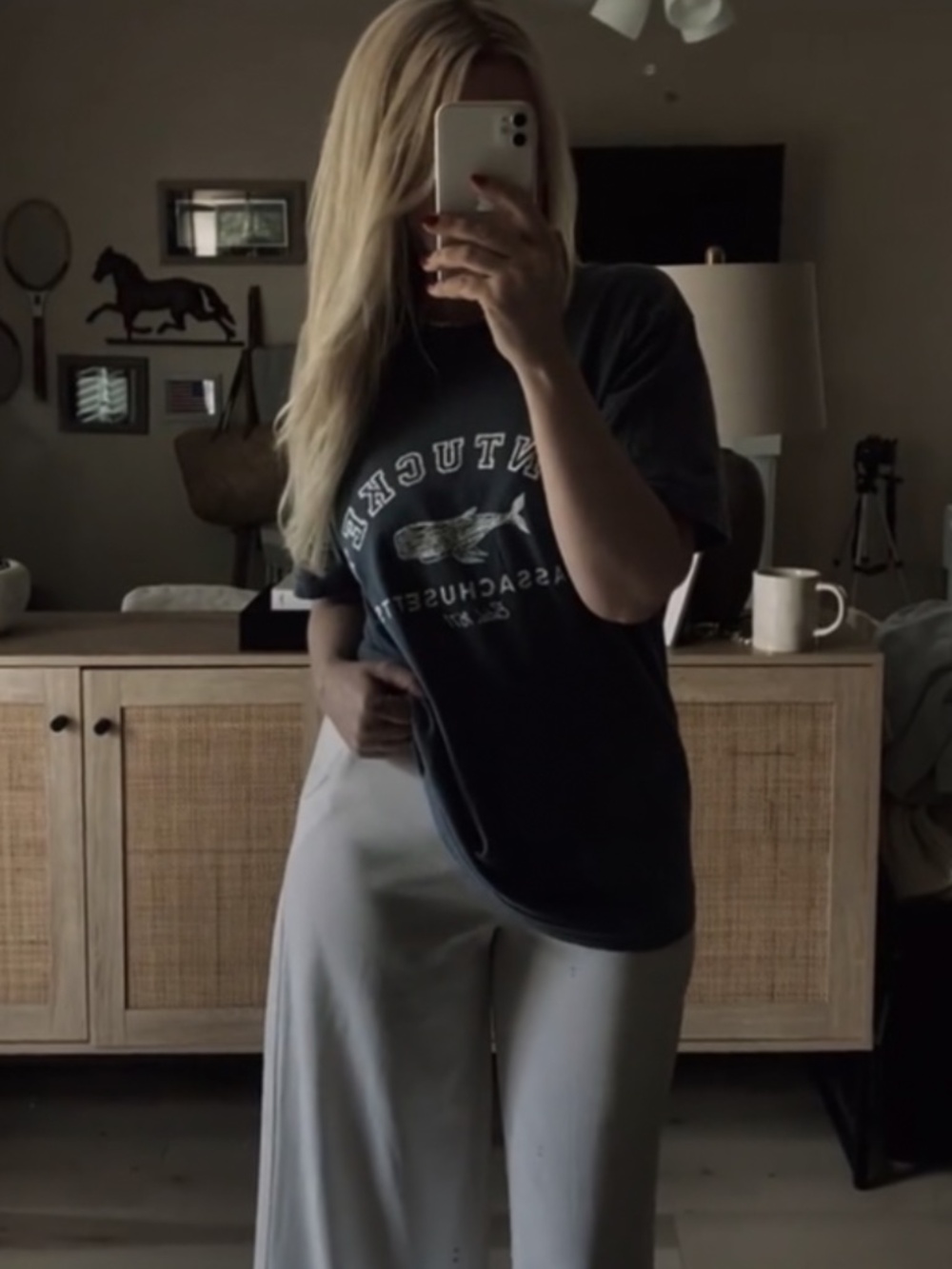 Nantucket Est Whale Oversized TShirt
